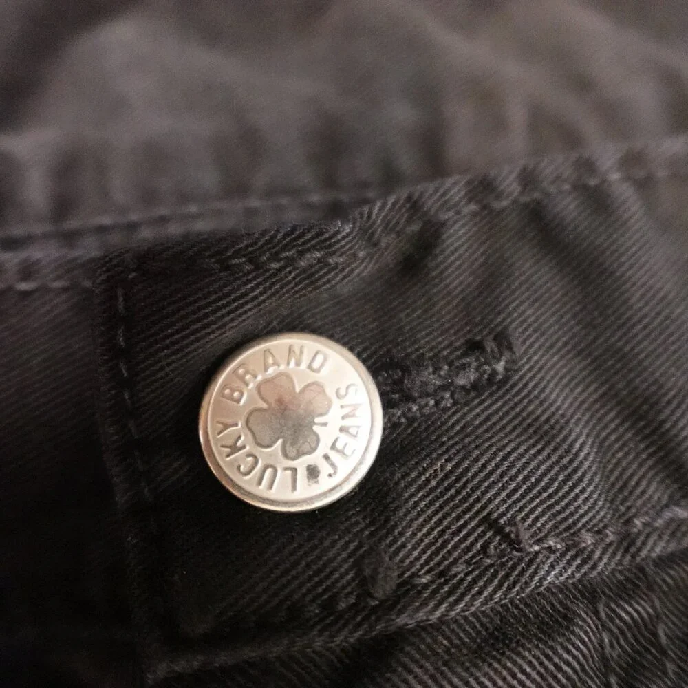 Lucky Brand Dungarees Relaxed Fit Black‎ Jeans - Size 36 American Made Vintage